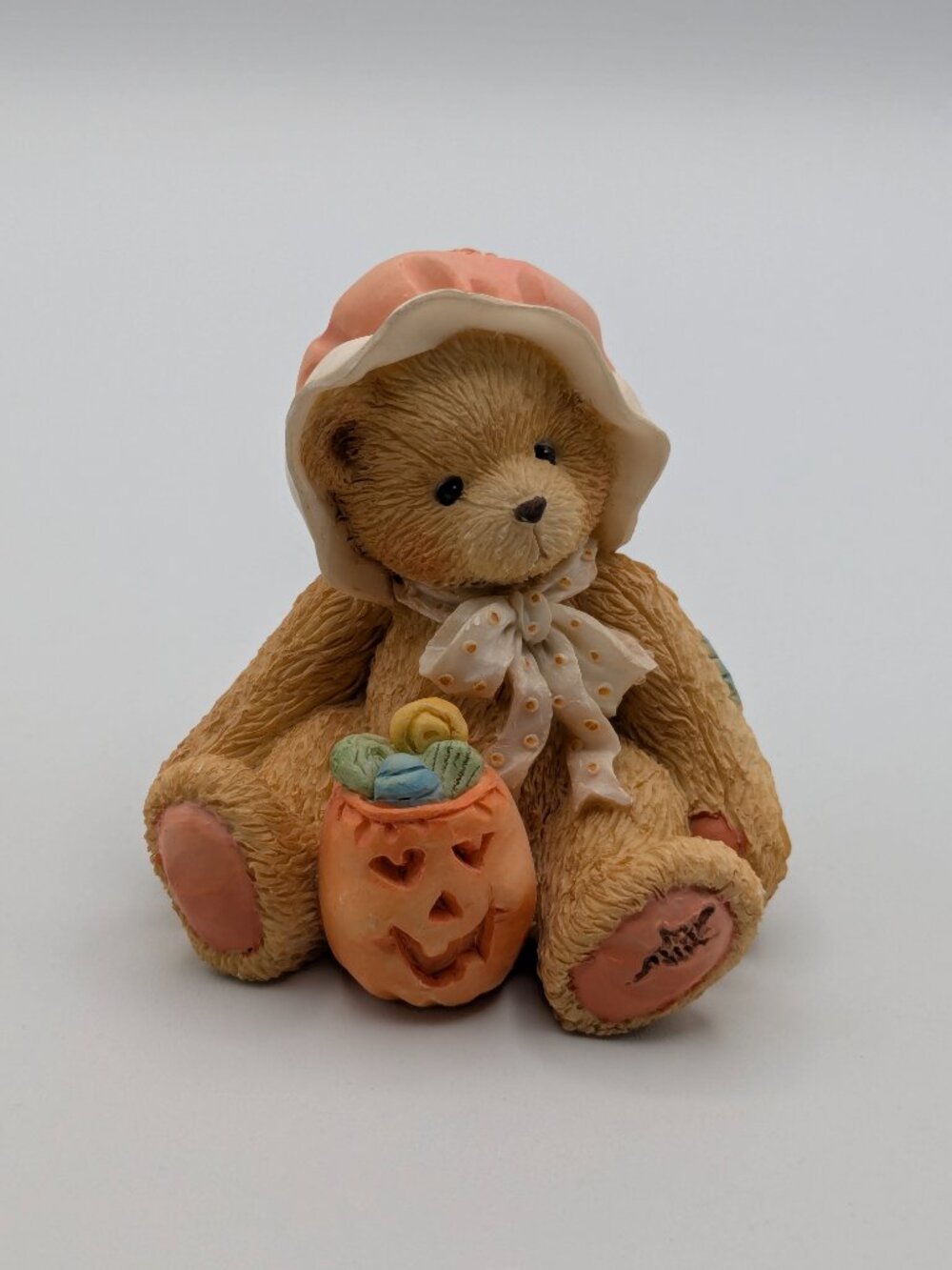 Cherished Teddies Connie You're a Sweet Treat (912794) 1993, Jack-O-Lantern - Picture 2 of 8
